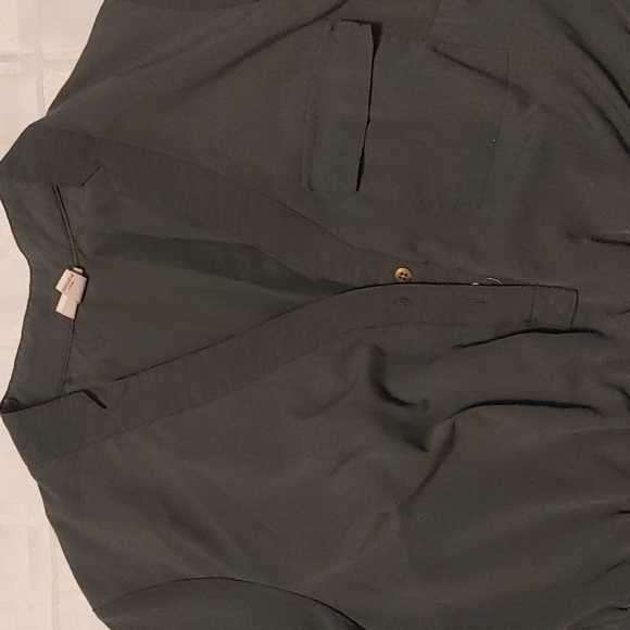 Army Green Dress with Drawstring Waist. size XL - Picture 5 of 8